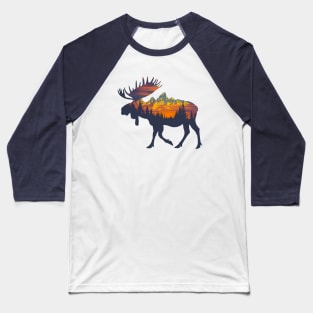 Moose Of Grand Teton Baseball T-Shirt